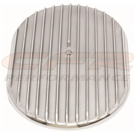 Cfr Performance CFR HZ-6021T-3-POL 15 in. Aluminum Oval Air Cleaner Top Finned - Polished HZ-6021T-3-POL